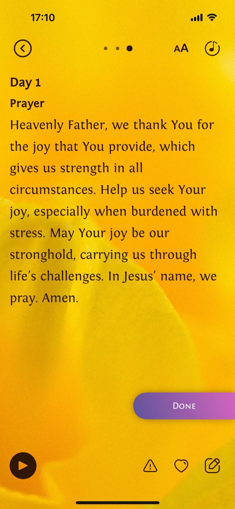 A guided written prayer